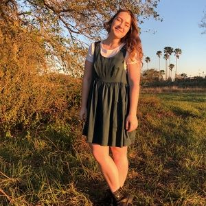 Green Urban Outfitters Peplum Dress